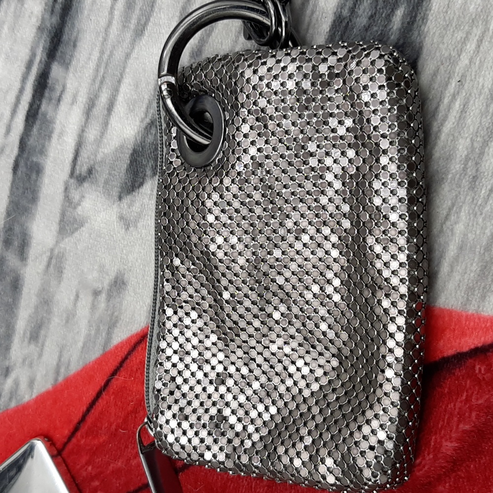 Metal Mesh Chained Wristlet